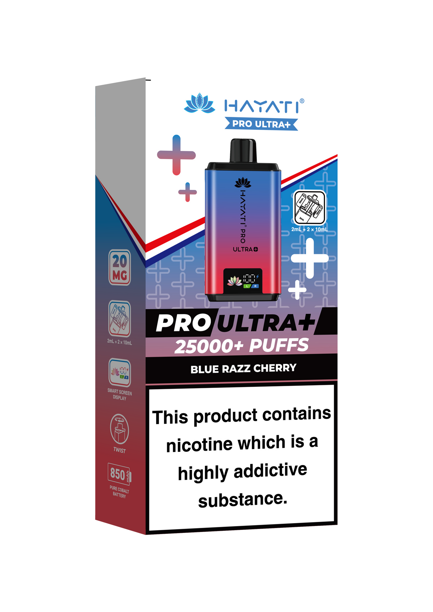 HAYATI PRO ULTRA PLUS KIT BLUE RAZZ CHERRY 25000 Puffs