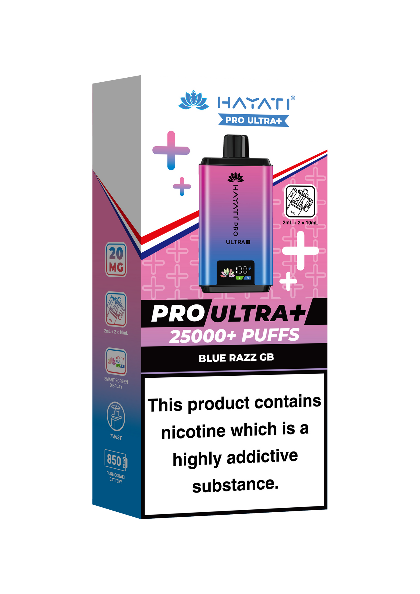 HAYATI PRO ULTRA PLUS KIT BLUE RAZZ GB 25000 Puffs