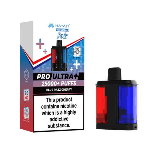 HAYATI PRO ULTRA PLUS PODS BLUE RAZZ CHERRY 25000 Puffs
