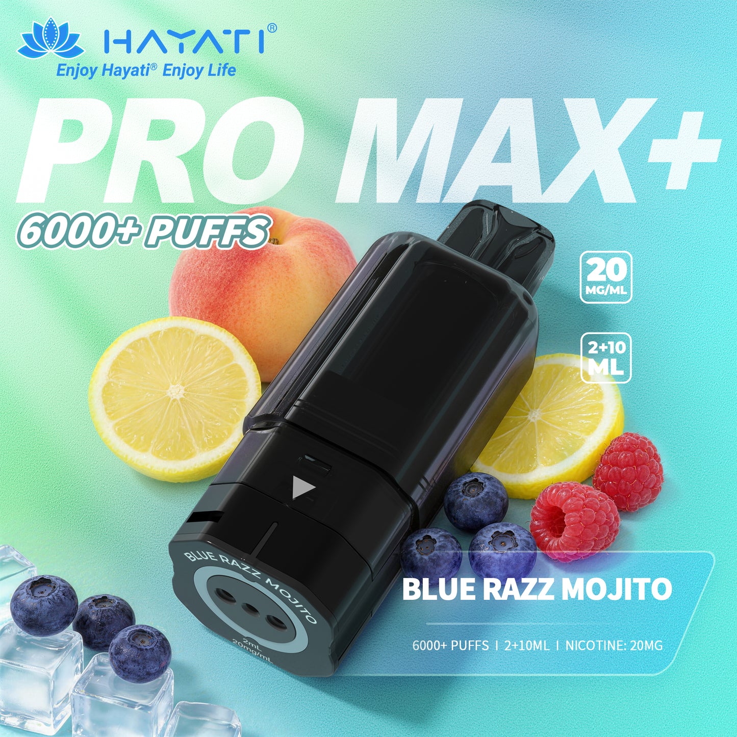 HAYATI PRO MAX+ POD BLUE RAZZ MOJITO Refill Replacement Pod