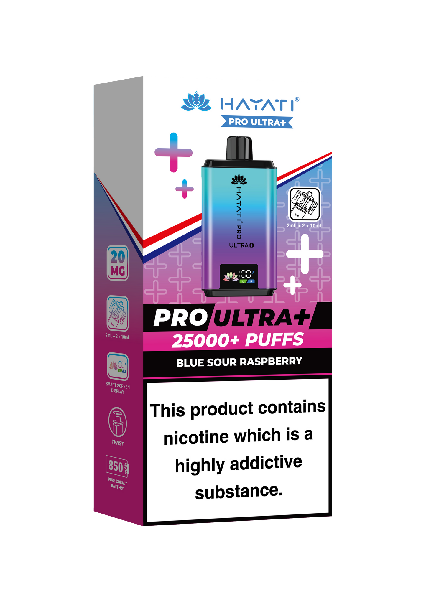 HAYATI PRO ULTRA PLUS KIT BLUE SOUR RASPBERRY 25000 Puffs