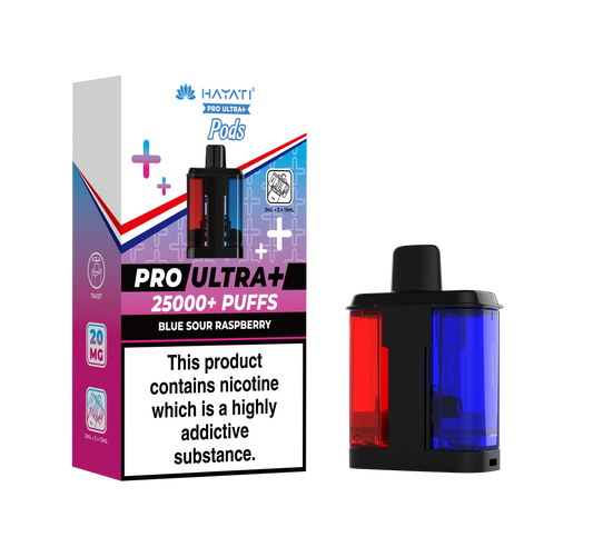 HAYATI PRO ULTRA PLUS PODS BLUE SOUR RASPBERRY 25000 Puffs