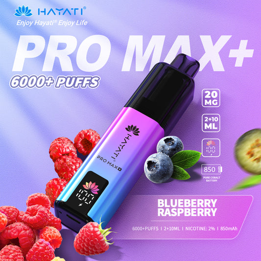 HAYATI PRO MAX PLUS KIT BLUEBERRY RASPBERRY 6000+Puffs