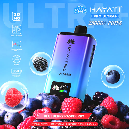 HAYATI PRO ULTRA PLUS KIT BLUEBERRY RASPBERRY 25000 Puffs