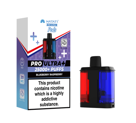 HAYATI PRO ULTRA PLUS PODS BLUEBERRY RASPBERRY 25000 Puffs