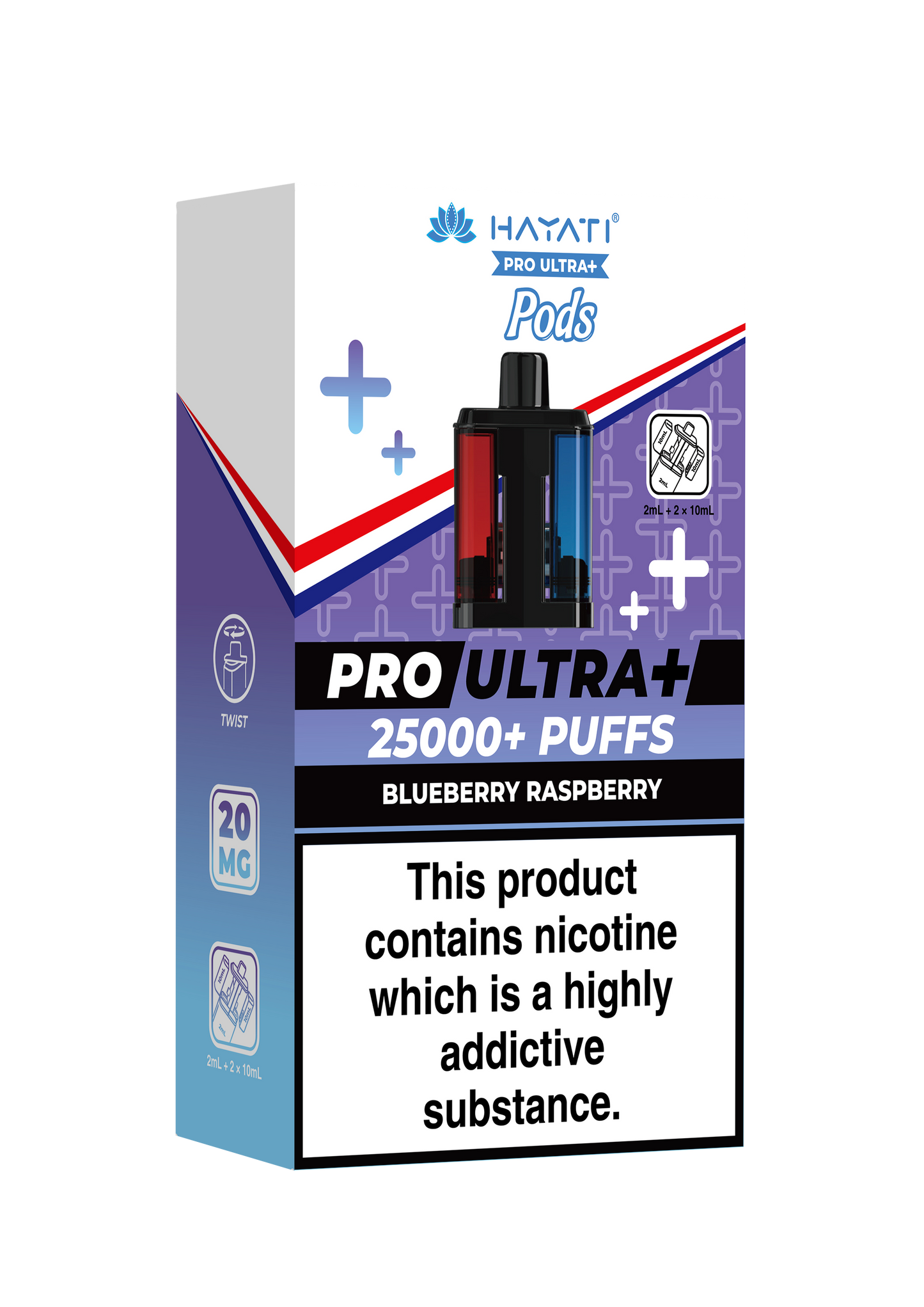 HAYATI PRO ULTRA PLUS PODS BLUEBERRY RASPBERRY 25000 Puffs