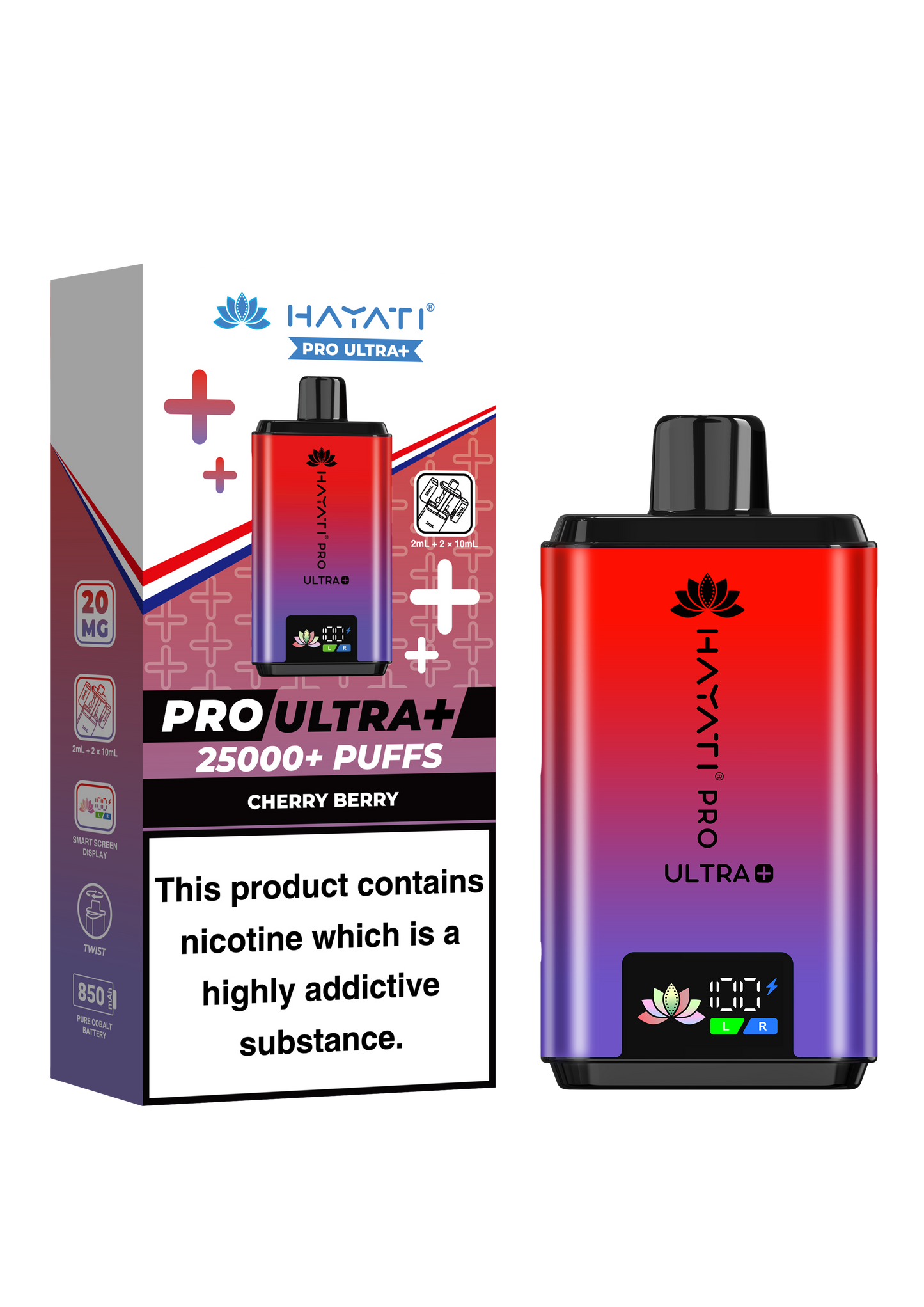 HAYATI PRO ULTRA PLUS KIT CHERRY BERRY 25000 Puffs
