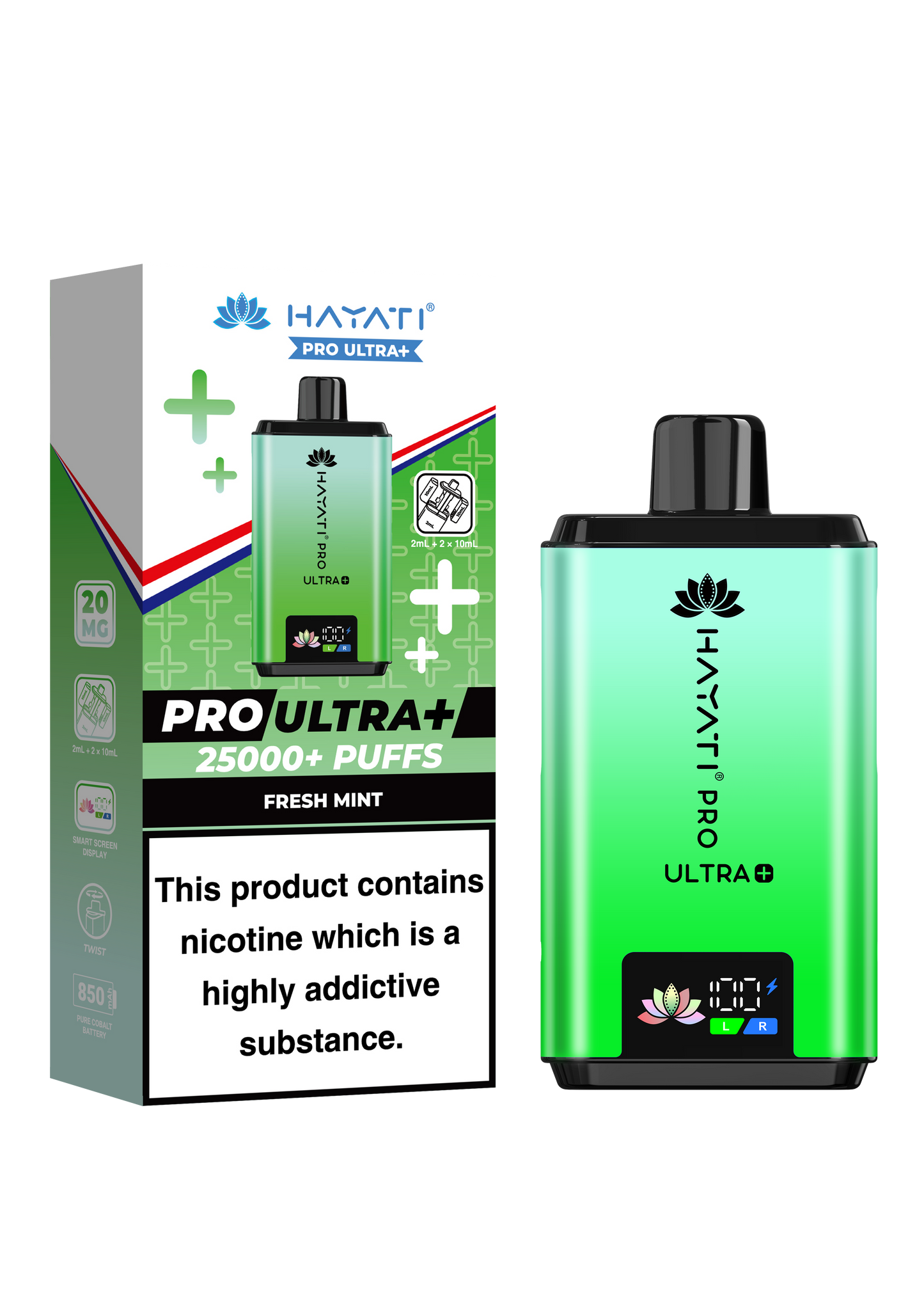 HAYATI PRO ULTRA PLUS KIT FRESH MINT 25000 Puffs