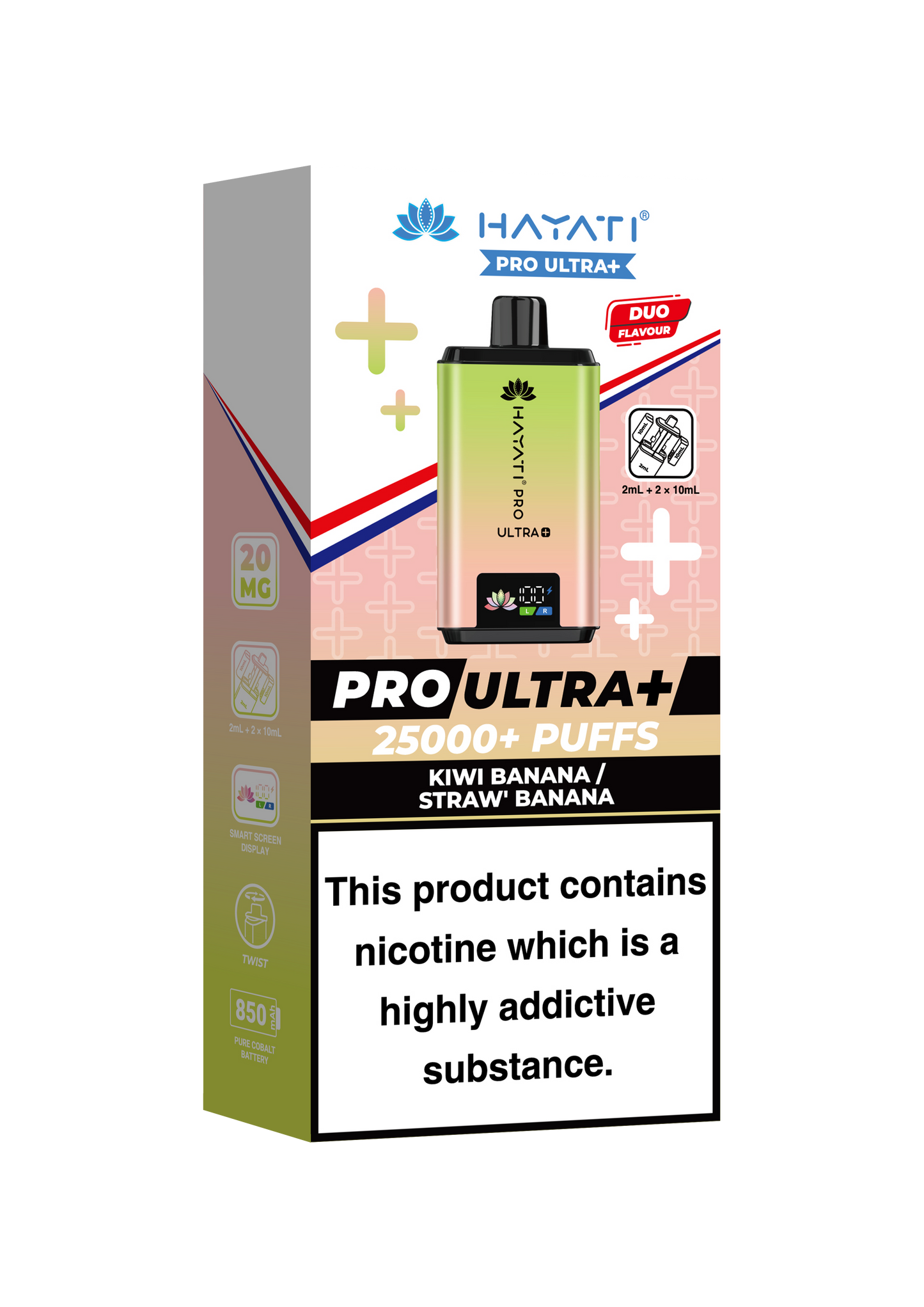 HAYATI PRO ULTRA PLUS KIT KIWI BANANA / STRAW BANANA 25000 Puffs