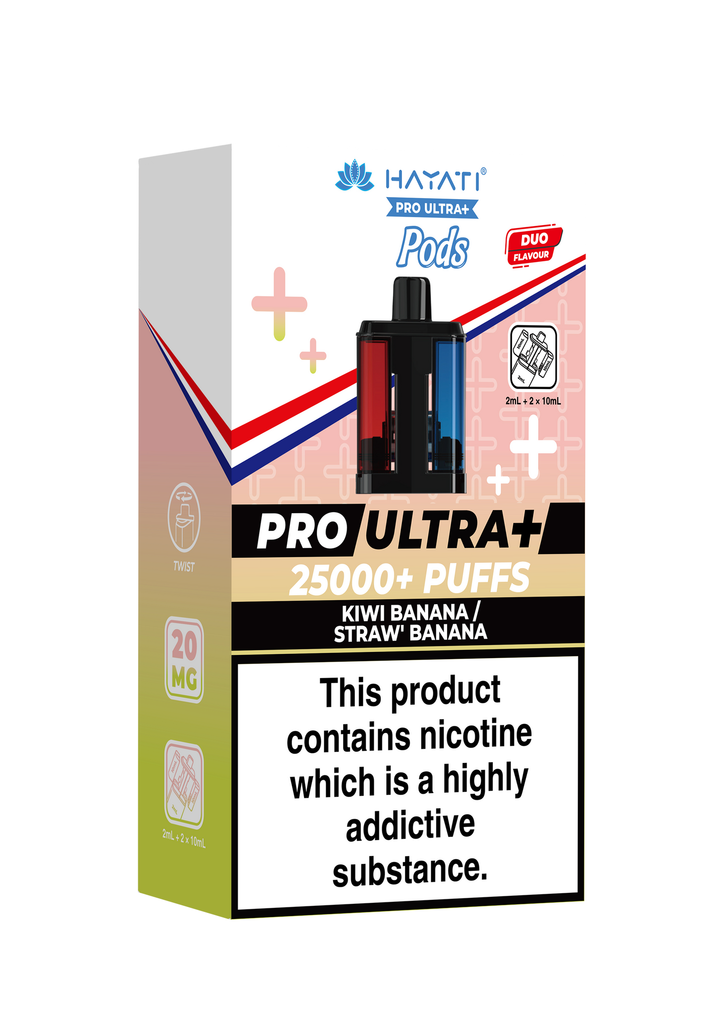 HAYATI PRO ULTRA PLUS PODS KIWI BANANA /STRAW BANANA 25000 Puffs