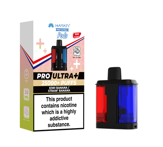 HAYATI PRO ULTRA PLUS PODS KIWI BANANA /STRAW BANANA 25000 Puffs