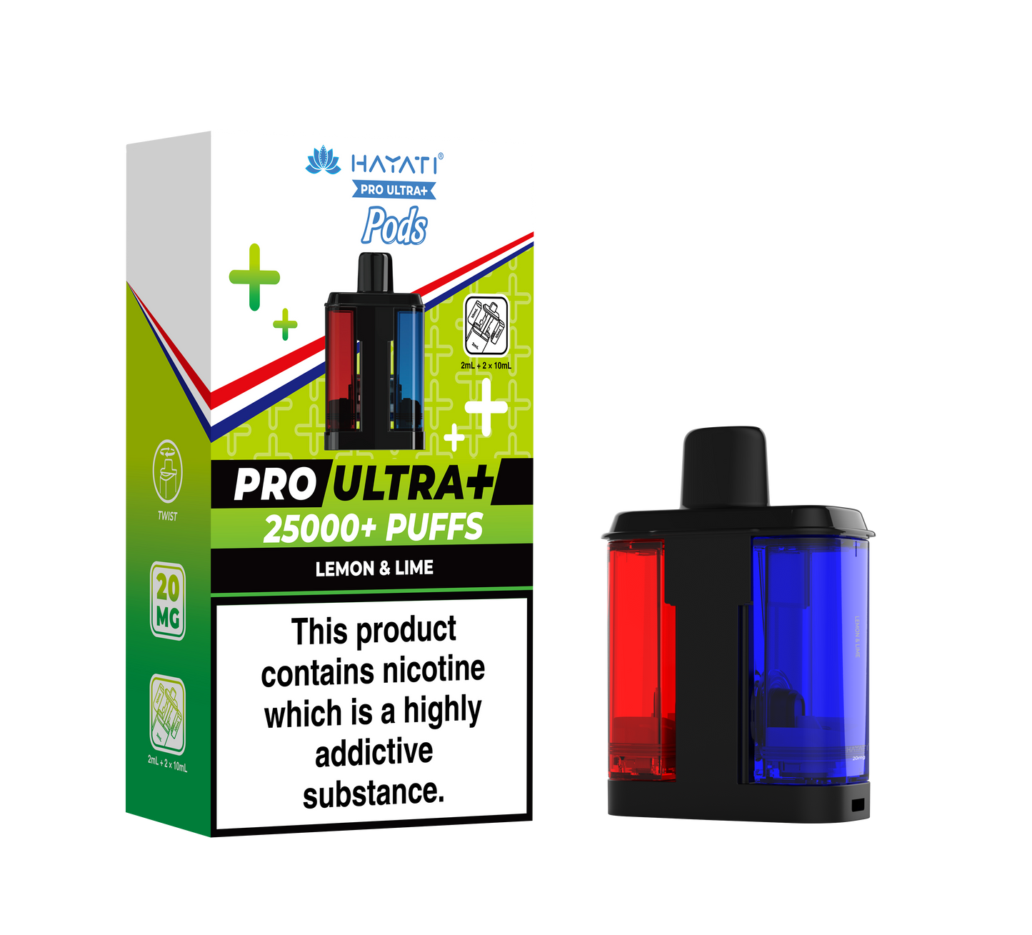 HAYATI PRO ULTRA PLUS PODS LEMON & LIME 25000 Puffs
