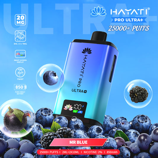 HAYATI PRO ULTRA PLUS KIT MR . BLUE 25000 Puffs