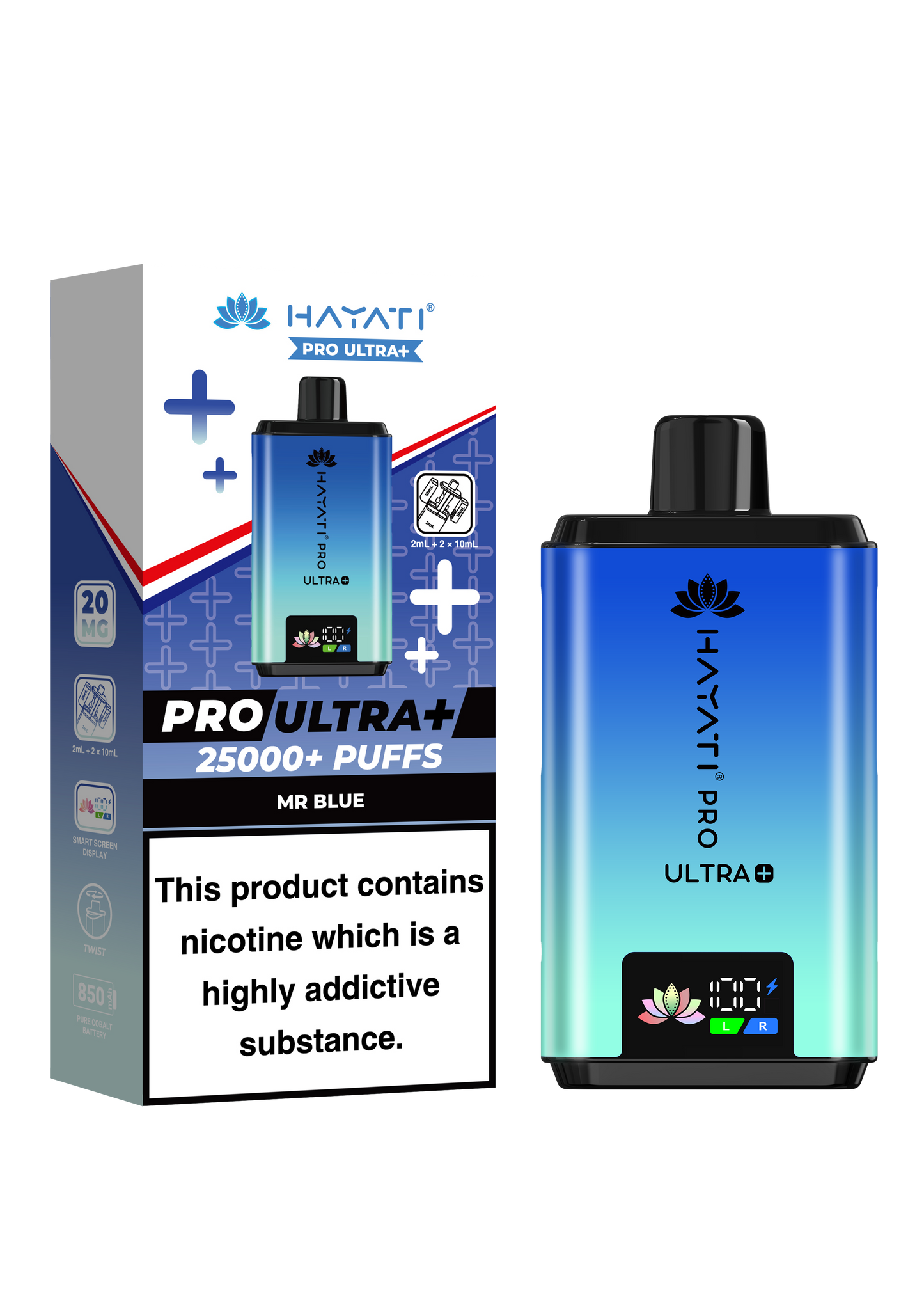 HAYATI PRO ULTRA PLUS KIT MR . BLUE 25000 Puffs