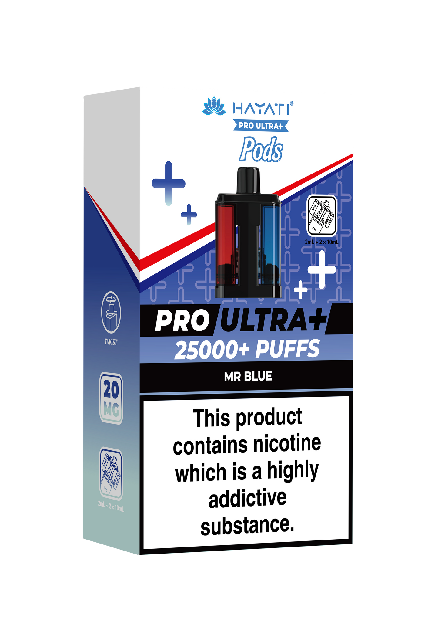 HAYATI PRO ULTRA PLUS PODS MR . BLUE 25000 Puffs