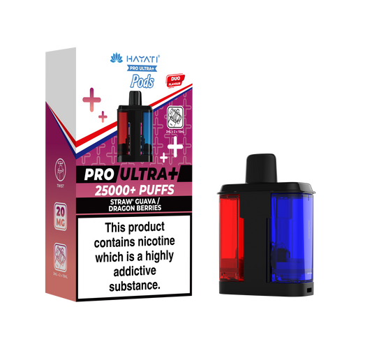 HAYATI PRO ULTRA PLUS PODS STRAW'GUAVA / DRAGON BERRIES 25000 Puffs
