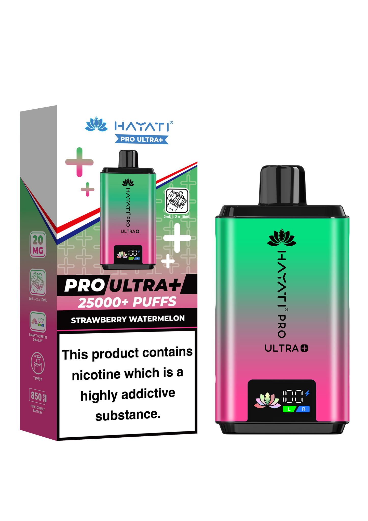 HAYATI PRO ULTRA PLUS KIT STRAWBERRY WATERMELON 25000 Puffs