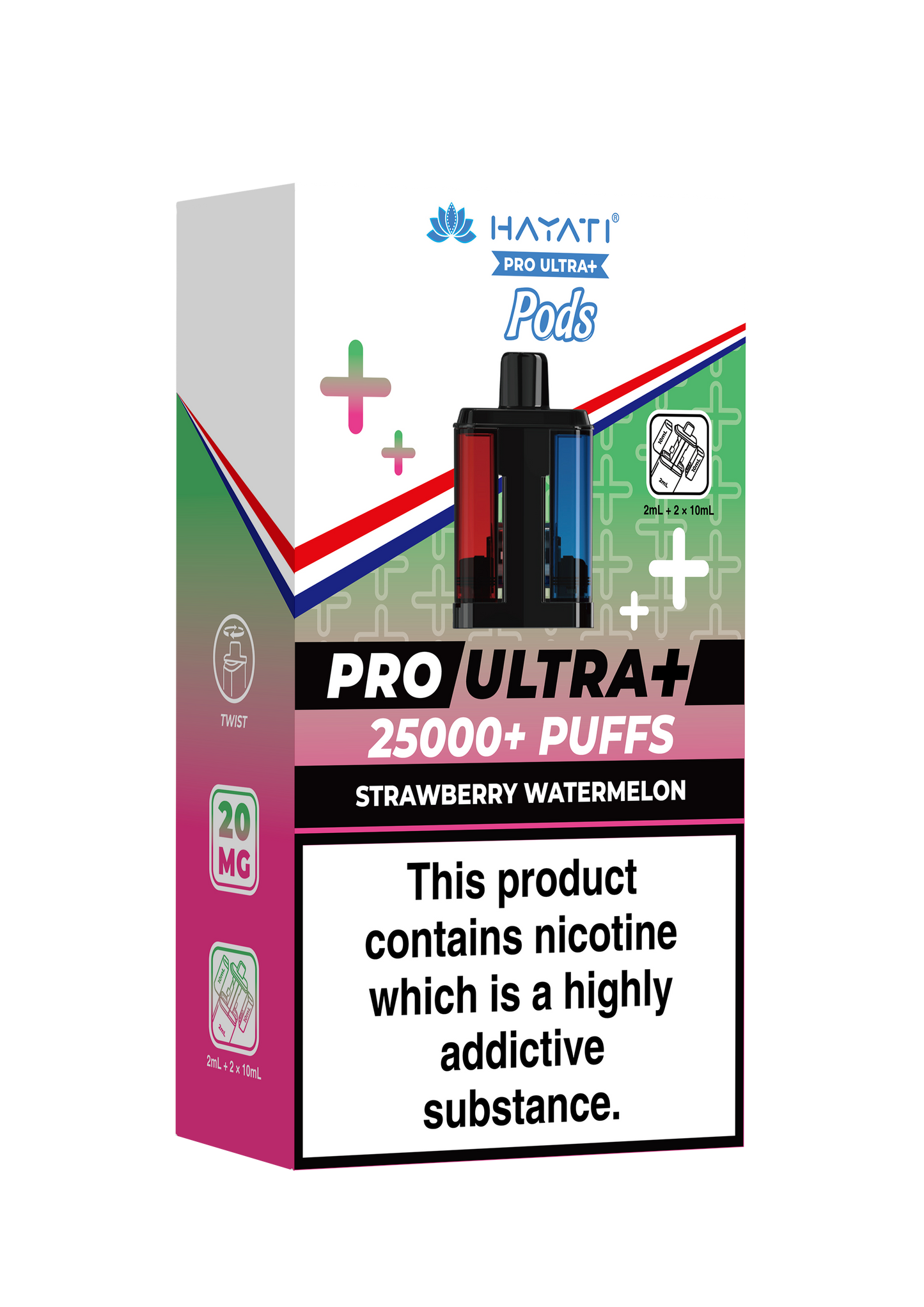 HAYATI PRO ULTRA PLUS PODS STRAWBERRY WATERMELON 25000 Puffs