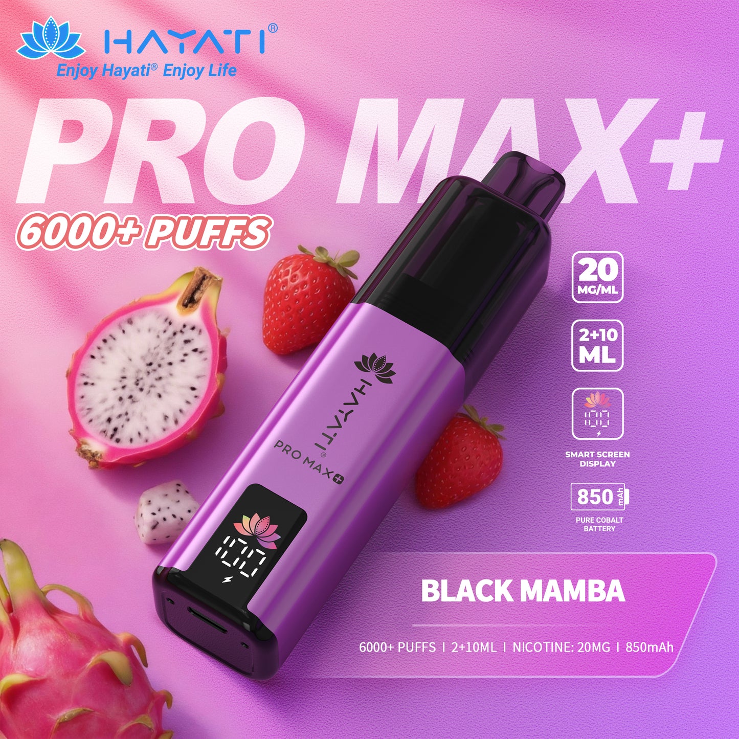 HAYATI PRO MAX PLUS KIT BLACK MAMBA 6000+Puffs