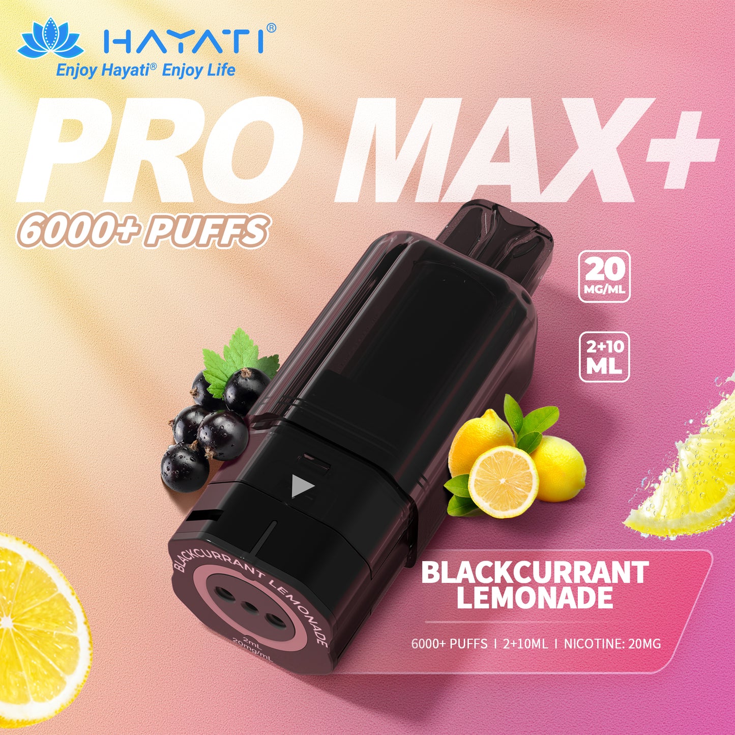 HAYATI PRO MAX+ POD BLACKCURRANT LEMONADE Refill Replacement Pod