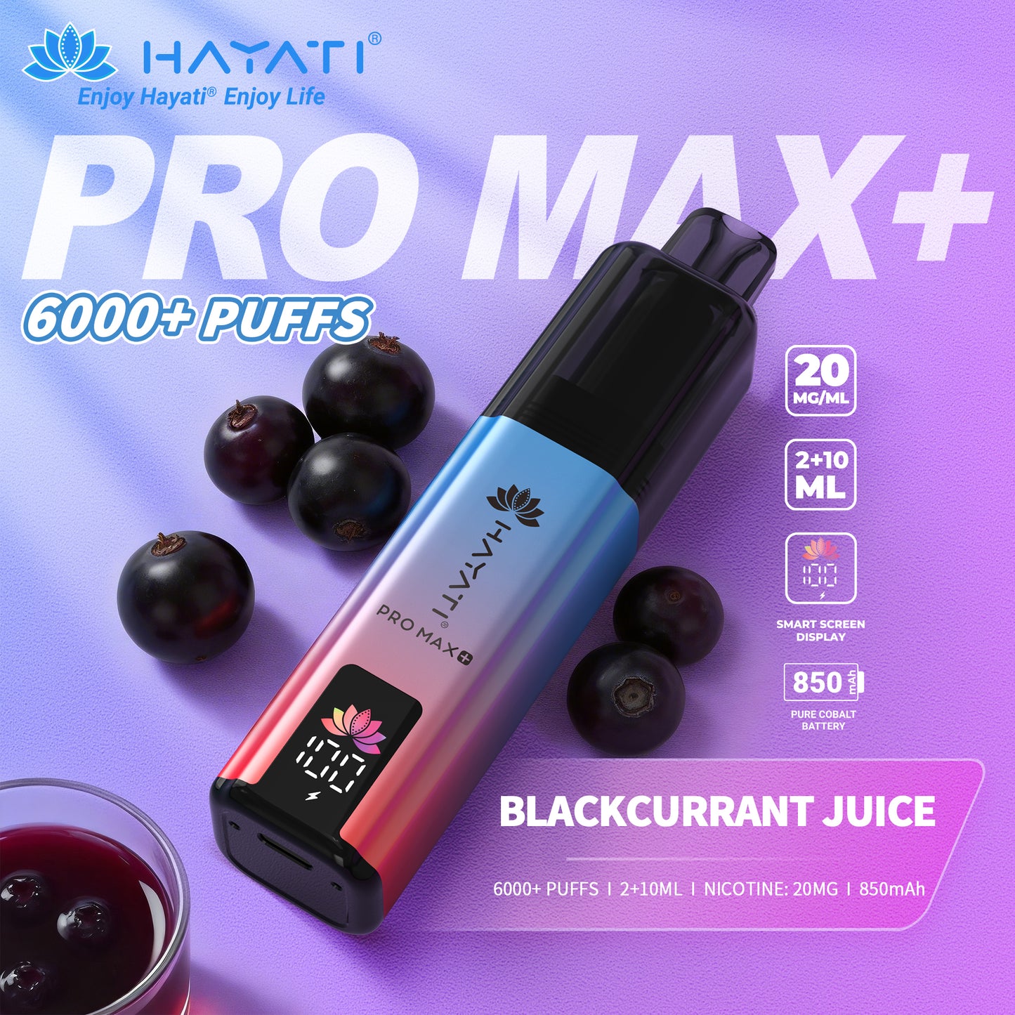 HAYATI PRO MAX PLUS KIT BLACKCURRANT JUICE 6000+Puffs