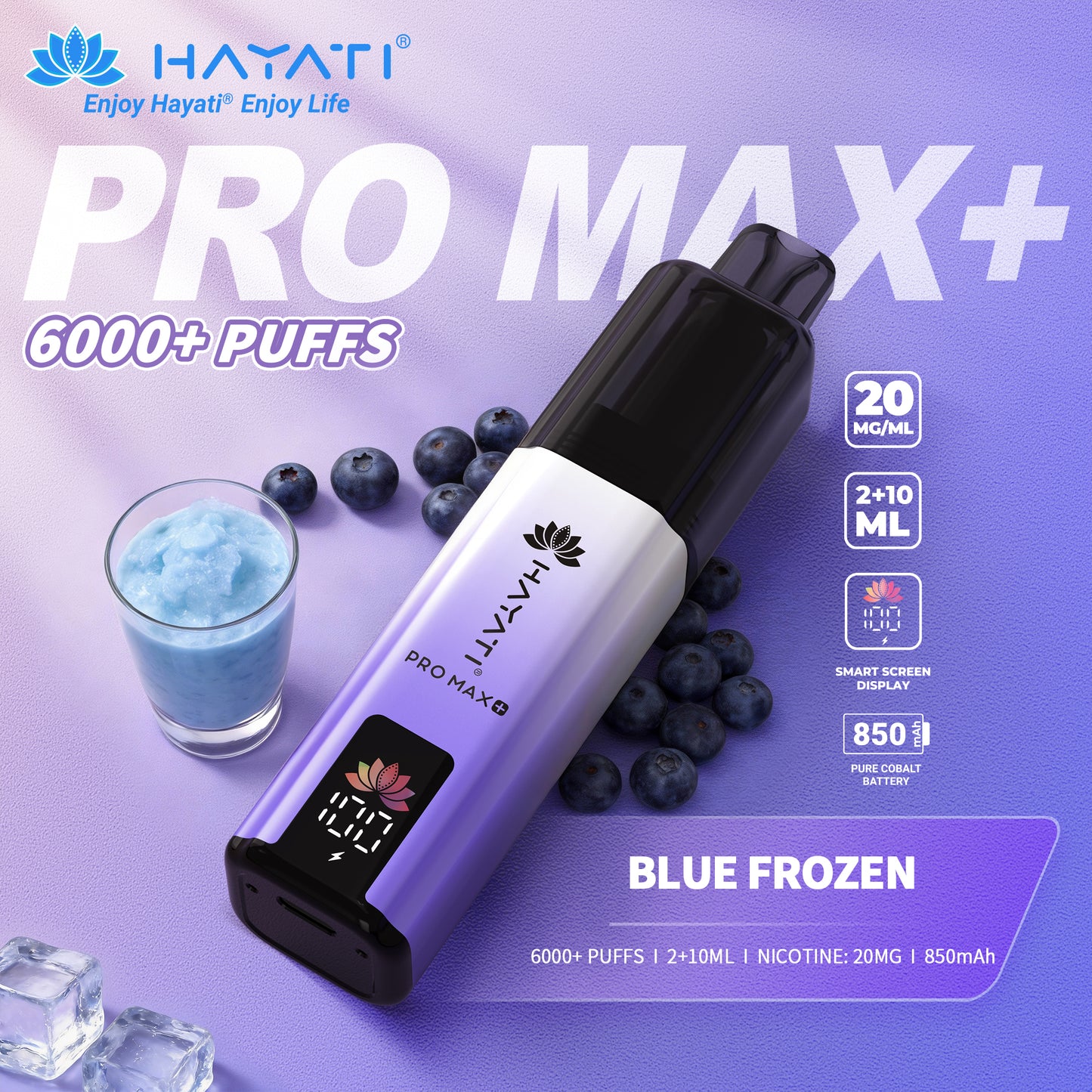 HAYATI PRO MAX PLUS KIT BLUE FROZEN 6000+Puffs