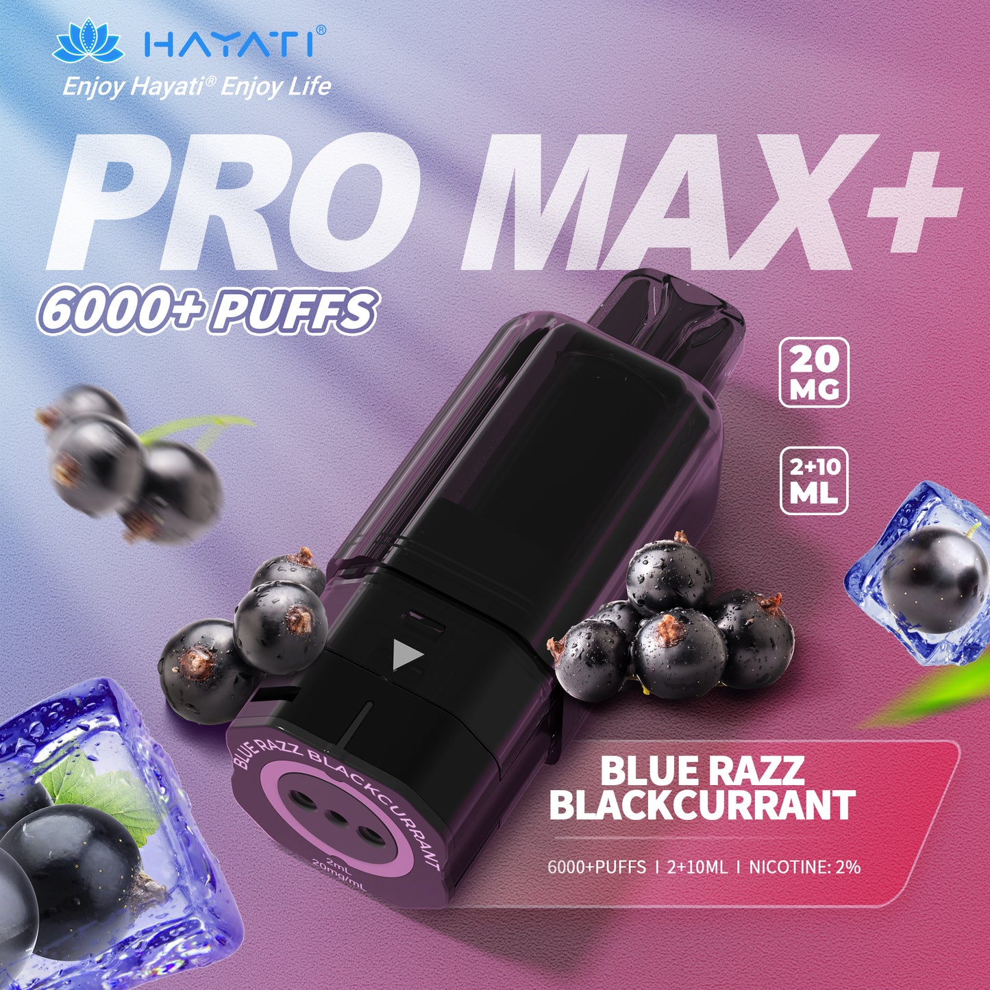 HAYATI PRO MAX+ POD BLUE RAZZ BLACKCURRANT Refill Replacement Pod
