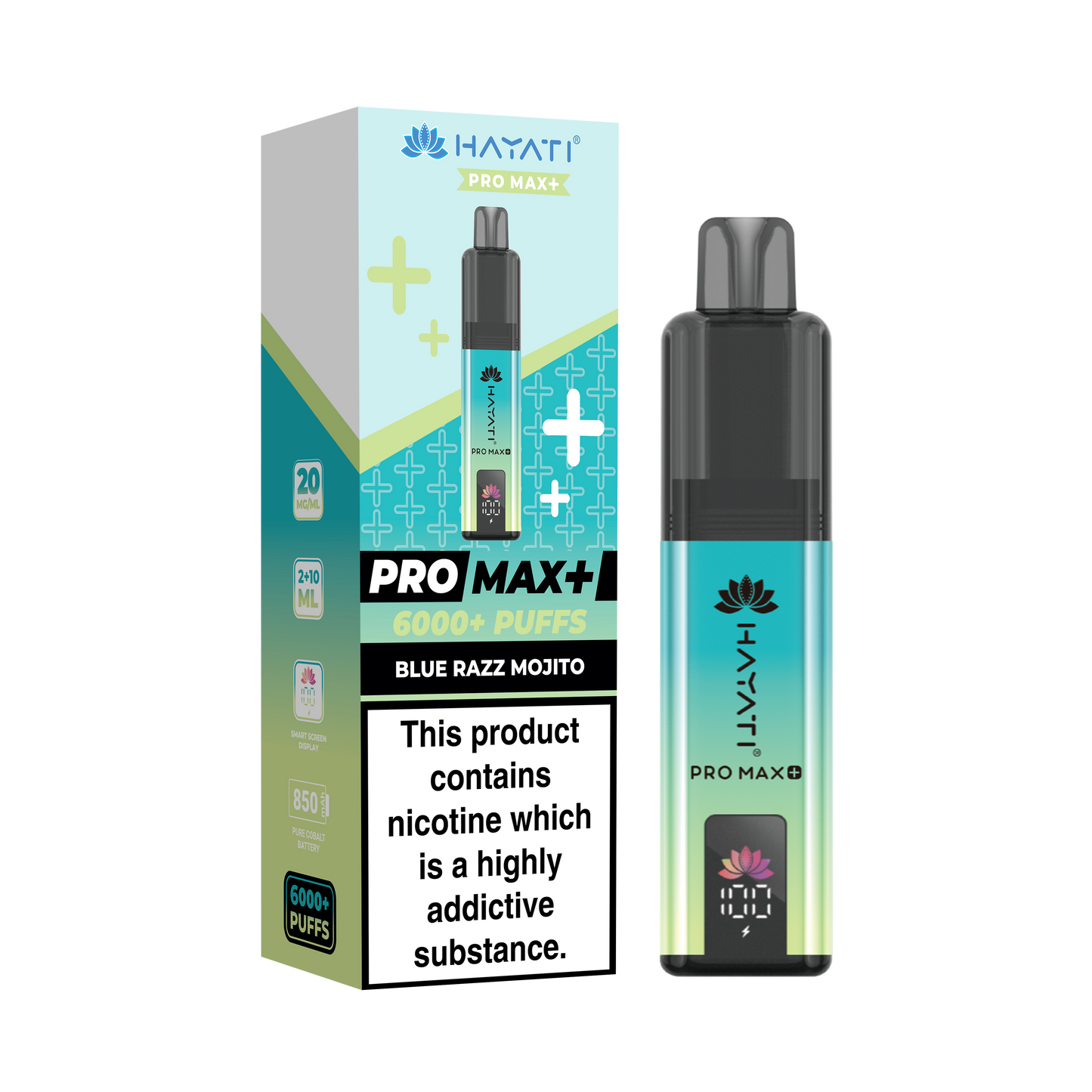 HAYATI PRO MAX PLUS KIT BLUE RAZZ MOJITO 6000+Puffs