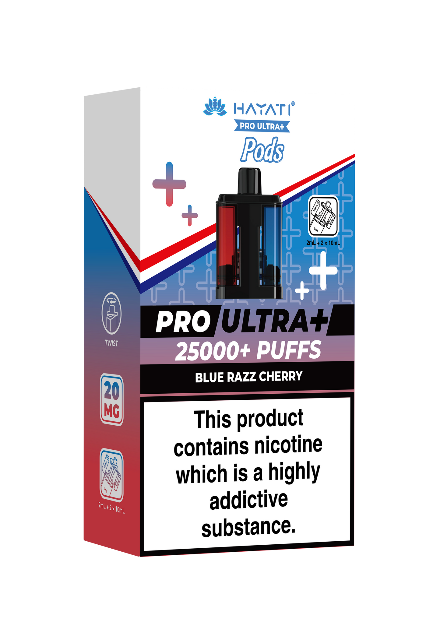 HAYATI PRO ULTRA PLUS PODS BLUE RAZZ CHERRY 25000 Puffs