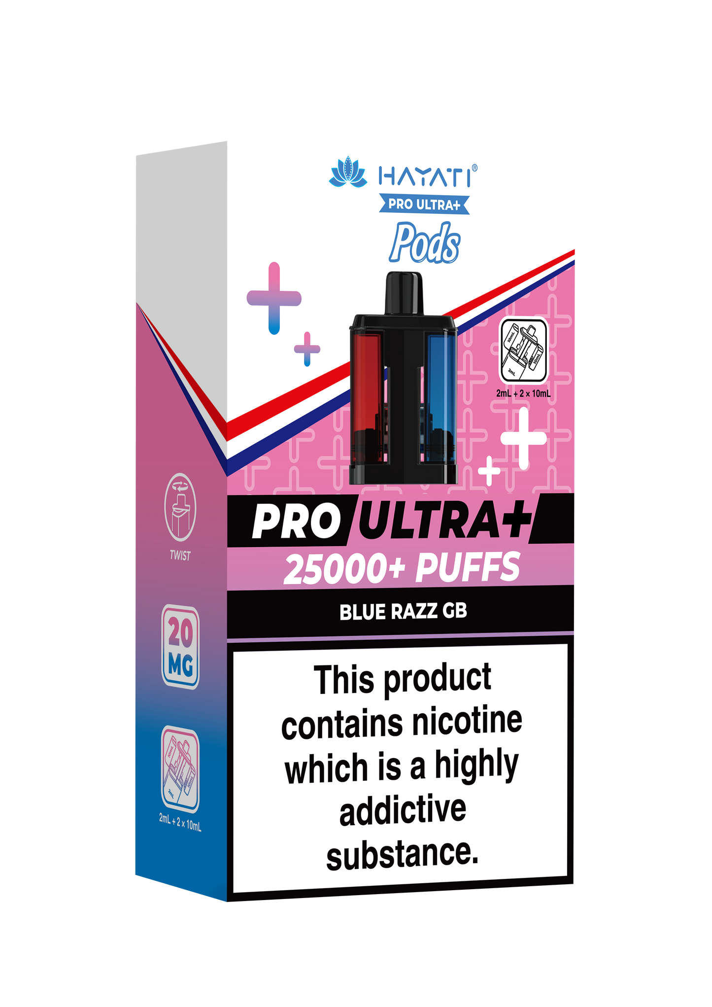 HAYATI PRO ULTRA PLUS PODS BLUE RAZZ GB 25000 Puffs