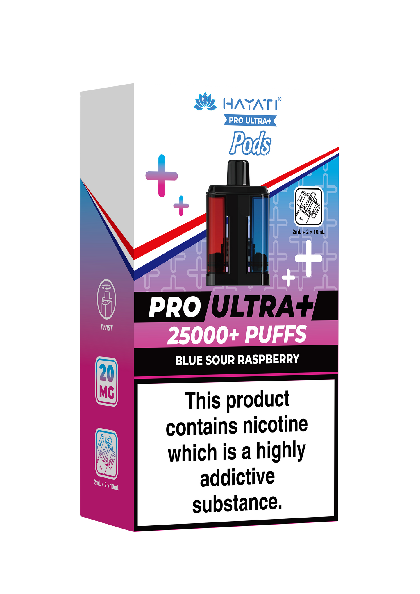 HAYATI PRO ULTRA PLUS PODS BLUE SOUR RASPBERRY 25000 Puffs