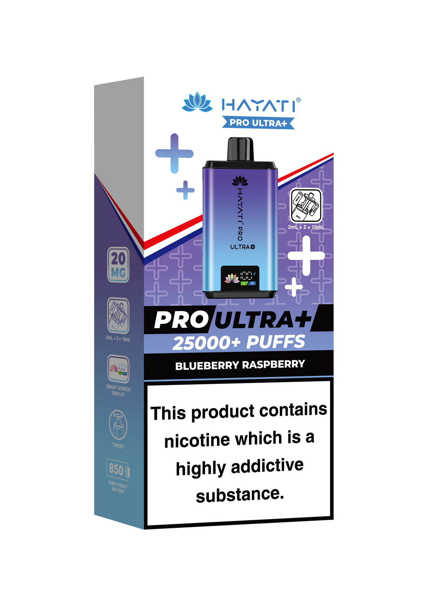 HAYATI PRO ULTRA PLUS KIT BLUEBERRY RASPBERRY 25000 Puffs