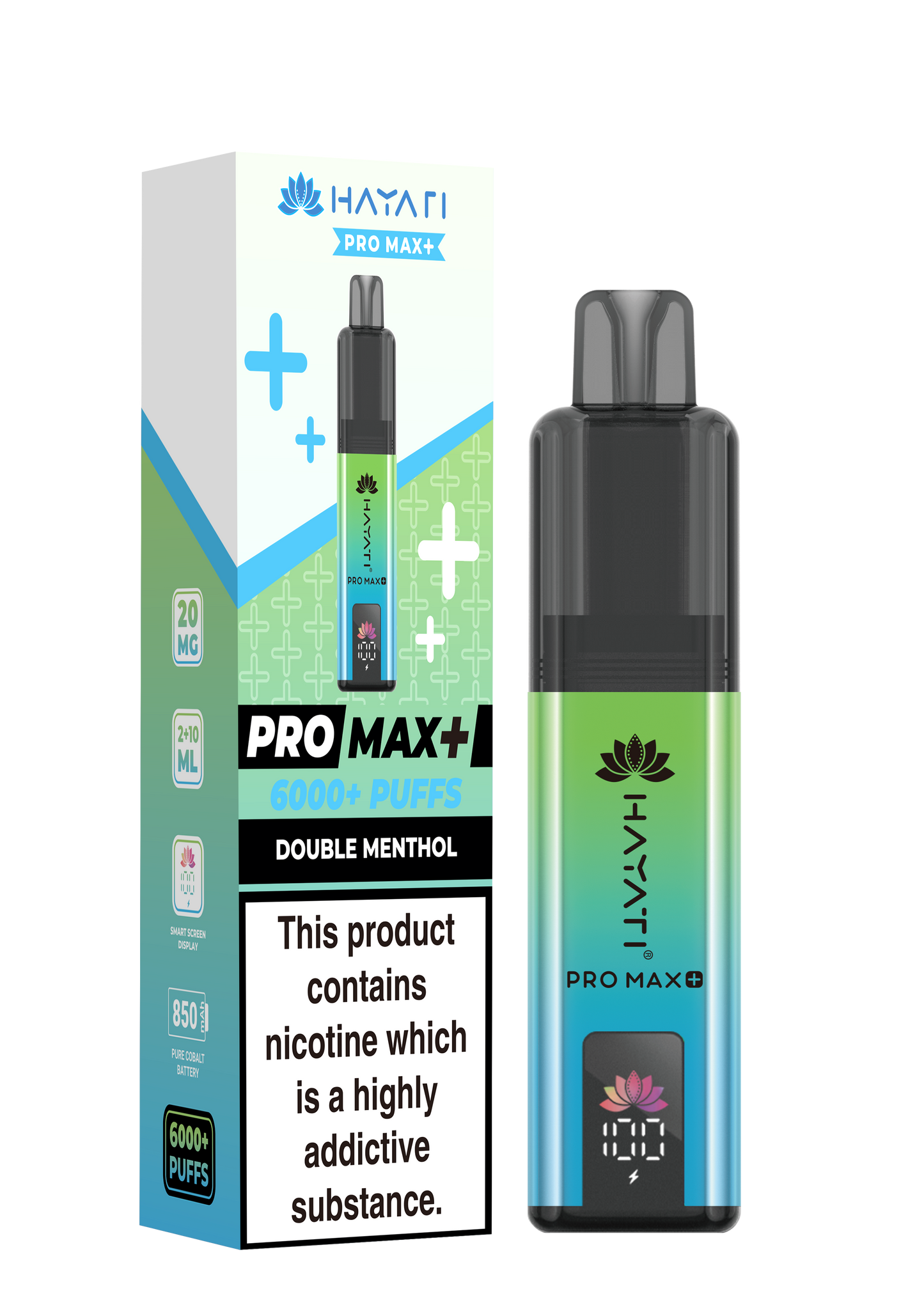HAYATI PRO MAX PLUS KIT DOUBLE MENTHOL 6000+Puffs