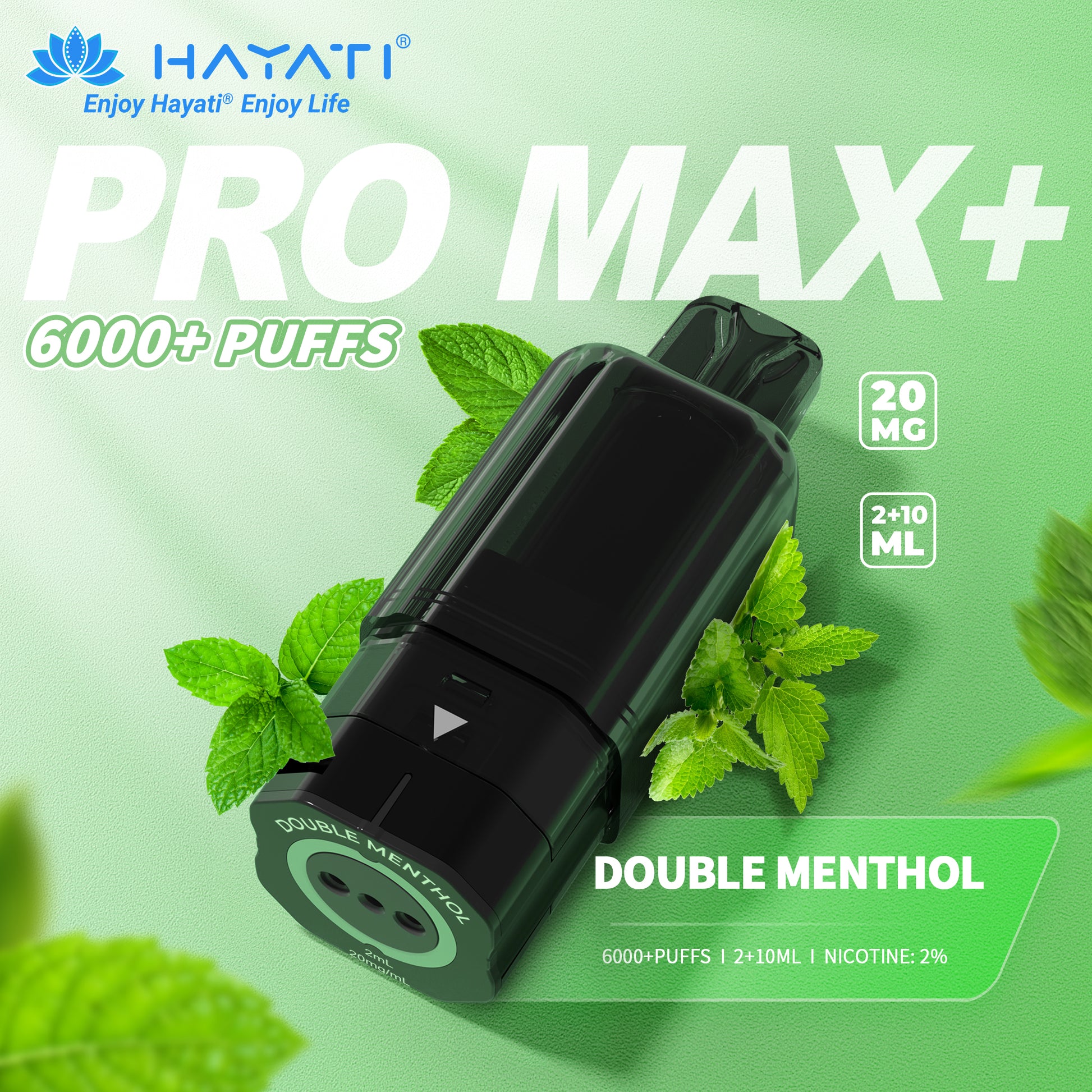 HAYATI PRO MAX+ POD DOUBLE MENTHOL Refill Replacement Pod – HAYATI ...