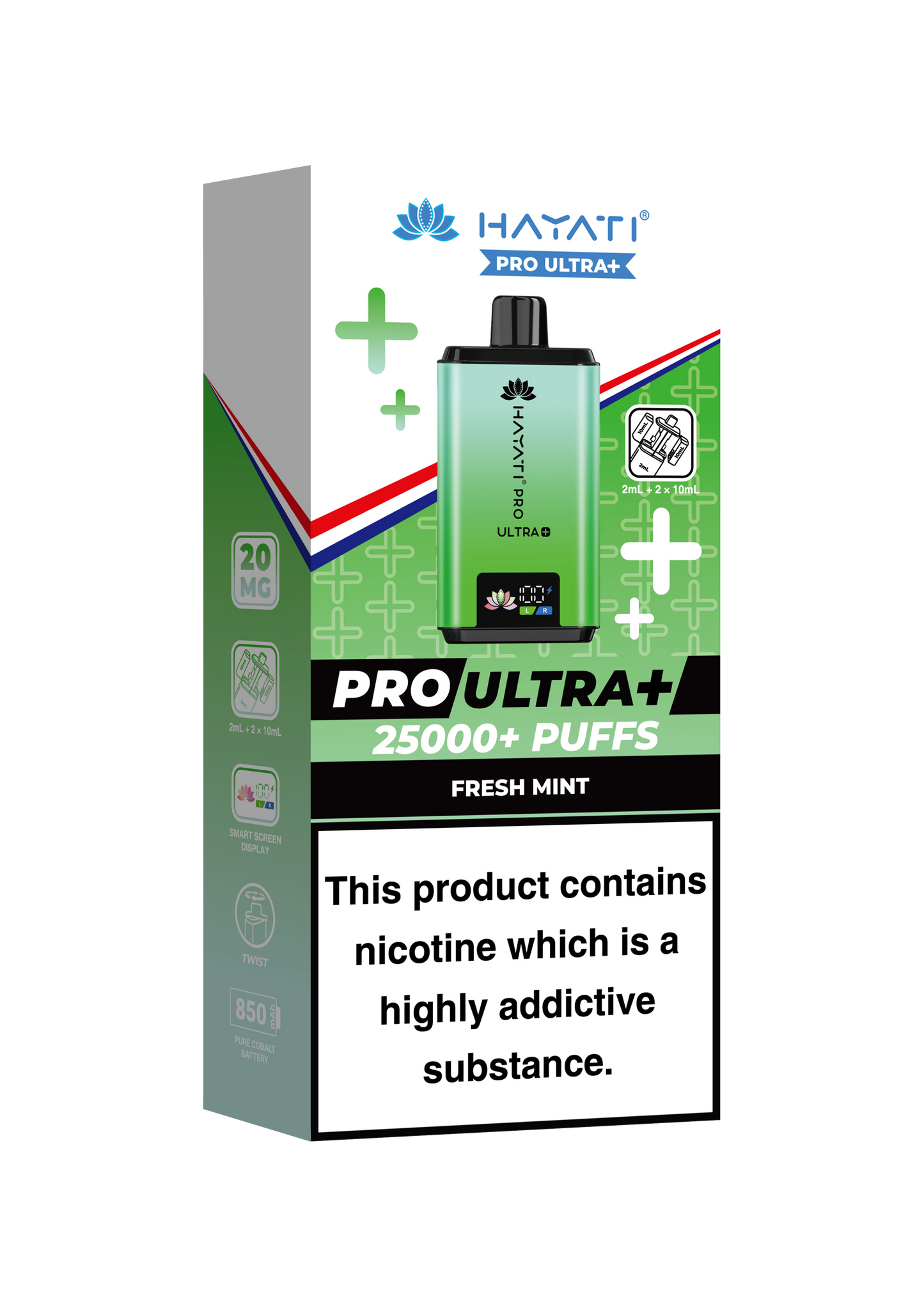 HAYATI PRO ULTRA PLUS KIT FRESH MINT 25000 Puffs
