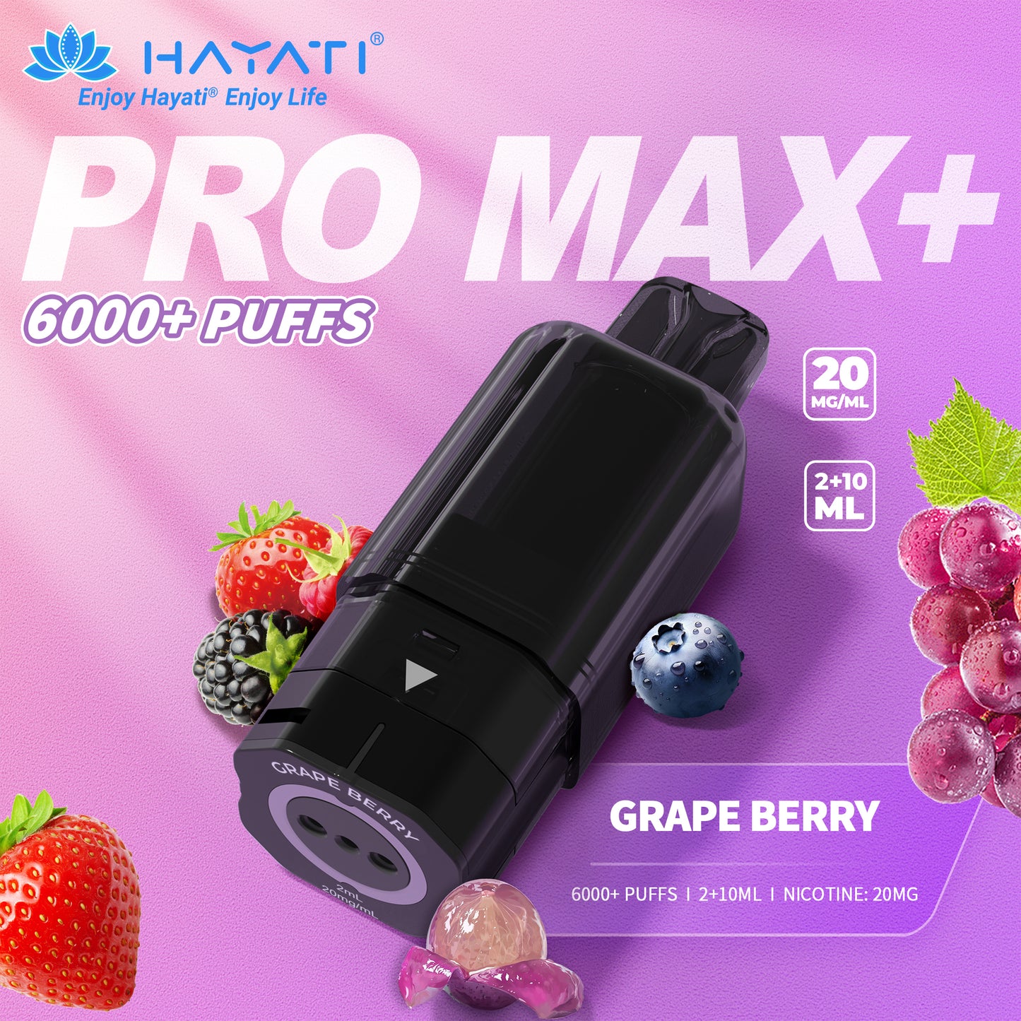 HAYATI PRO MAX+ POD GRAPE BERRY Refill Replacement Pod