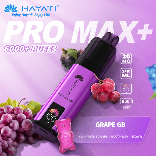HAYATI PRO MAX PLUS KIT GRAPE GB 6000+Puffs