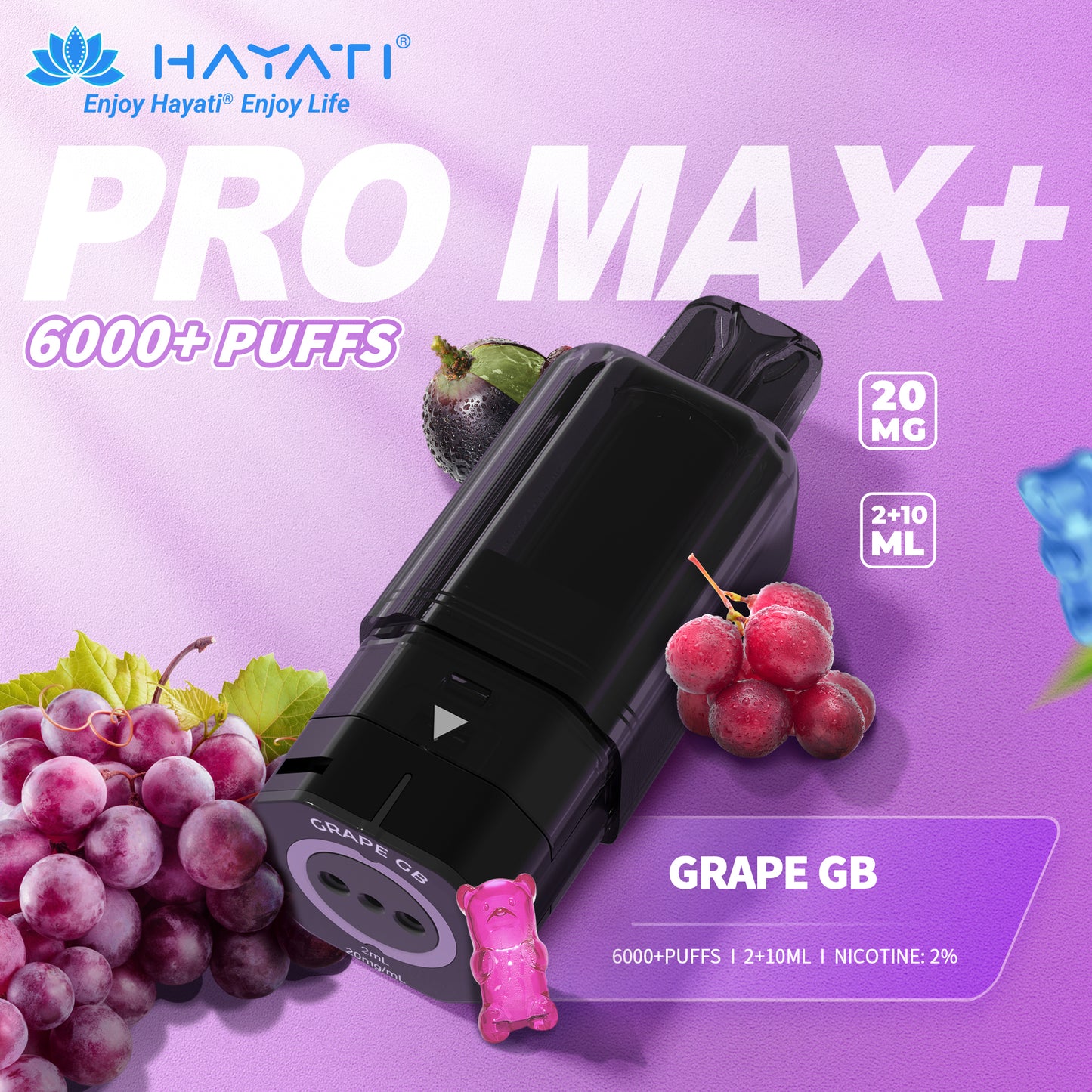 HAYATI PRO MAX+ POD GRAPE GB Refill Replacement Pod
