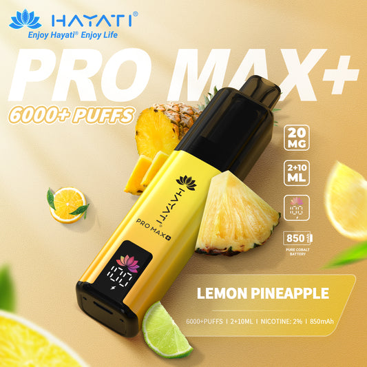 HAYATI PRO MAX PLUS KIT LEMON PINEAPPLE 6000+Puffs