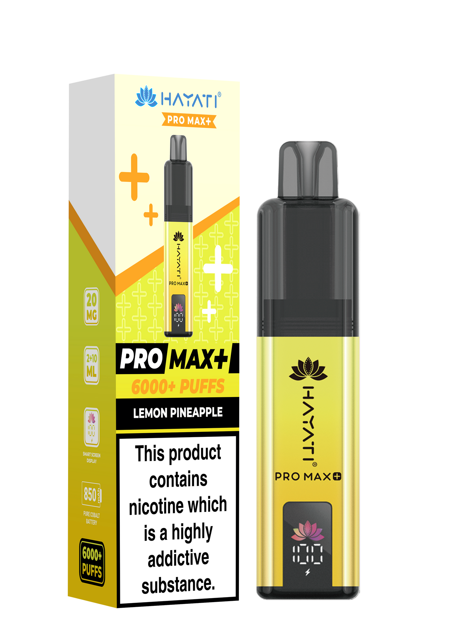 HAYATI PRO MAX PLUS KIT LEMON PINEAPPLE 6000+Puffs