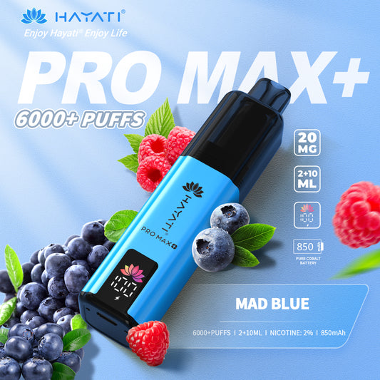 HAYATI PRO MAX PLUS KIT MAD BLUE 6000+Puffs