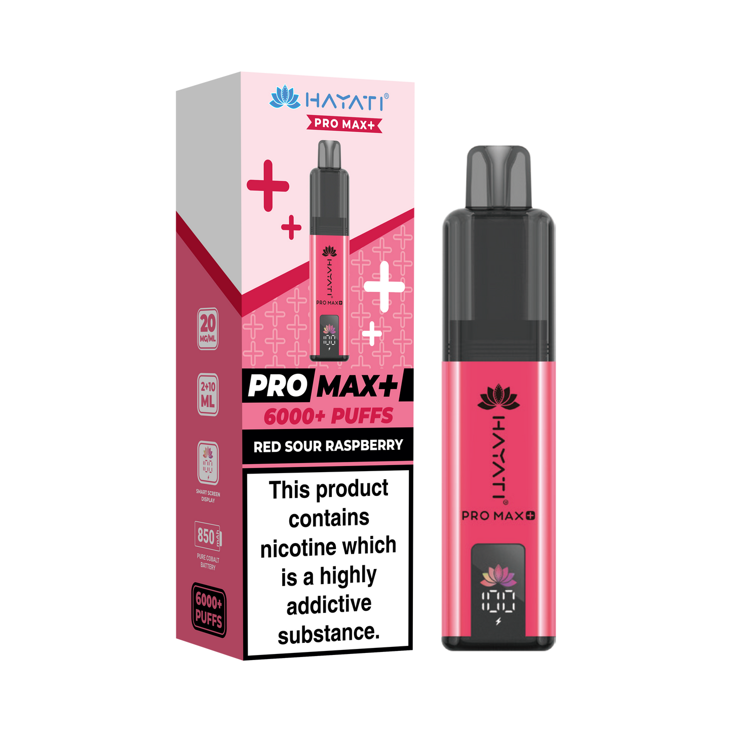 HAYATI PRO MAX PLUS KIT RED SOUR RASPBERRY 6000+Puffs