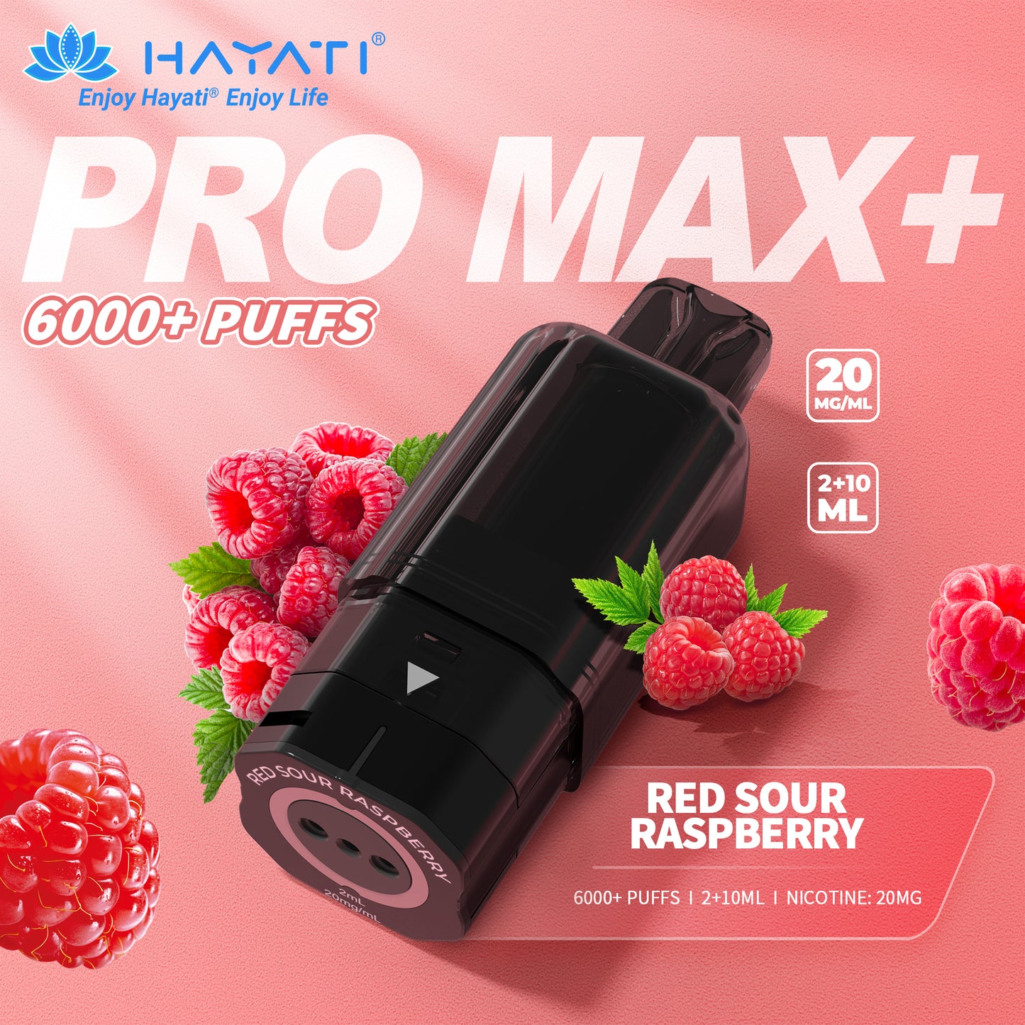 HAYATI PRO MAX+ POD RED SOUR RASPBERRY Refill Replacement Pod