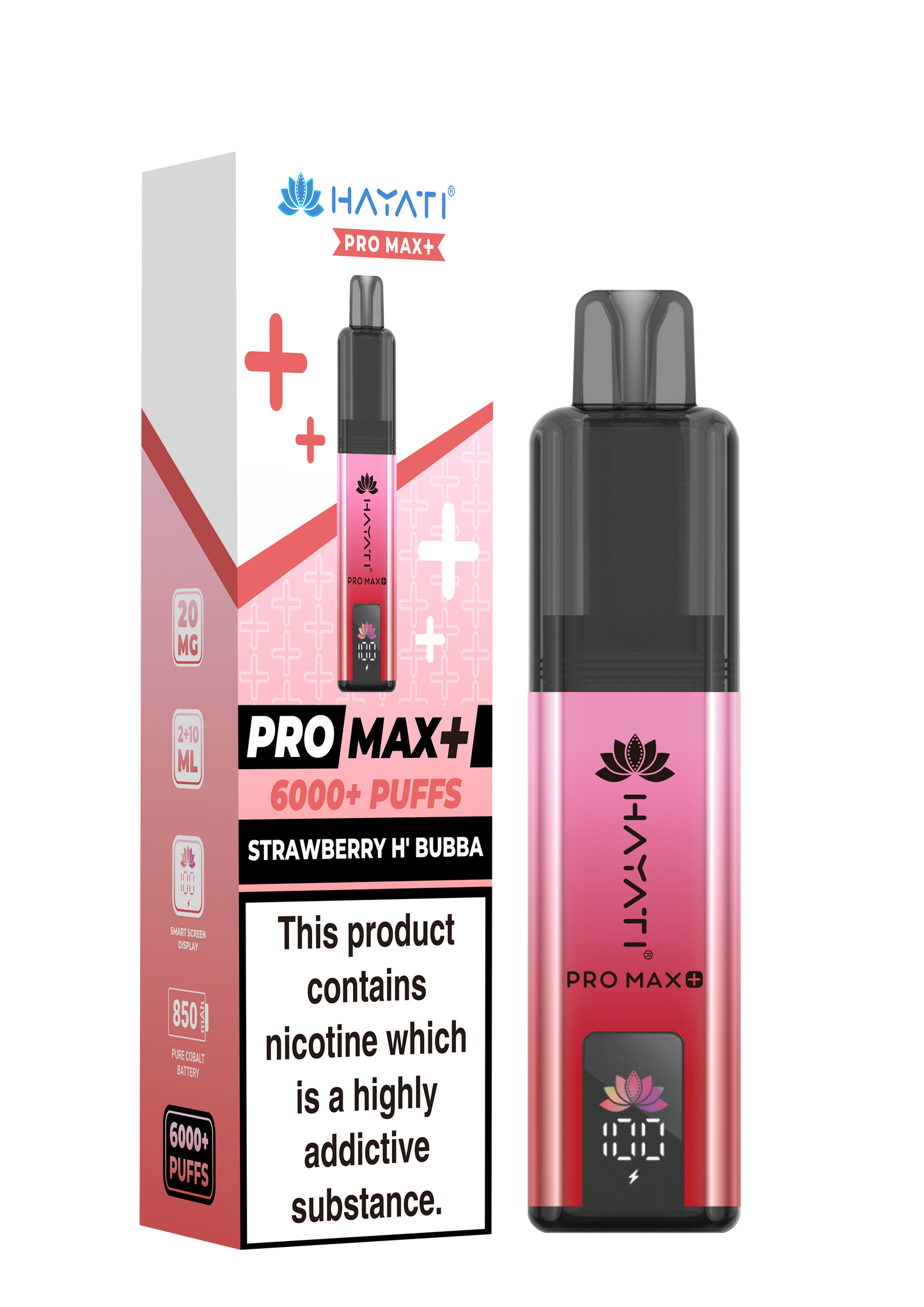 HAYATI PRO MAX PLUS KIT STRAWBERRY H'BUBBA 6000+Puffs