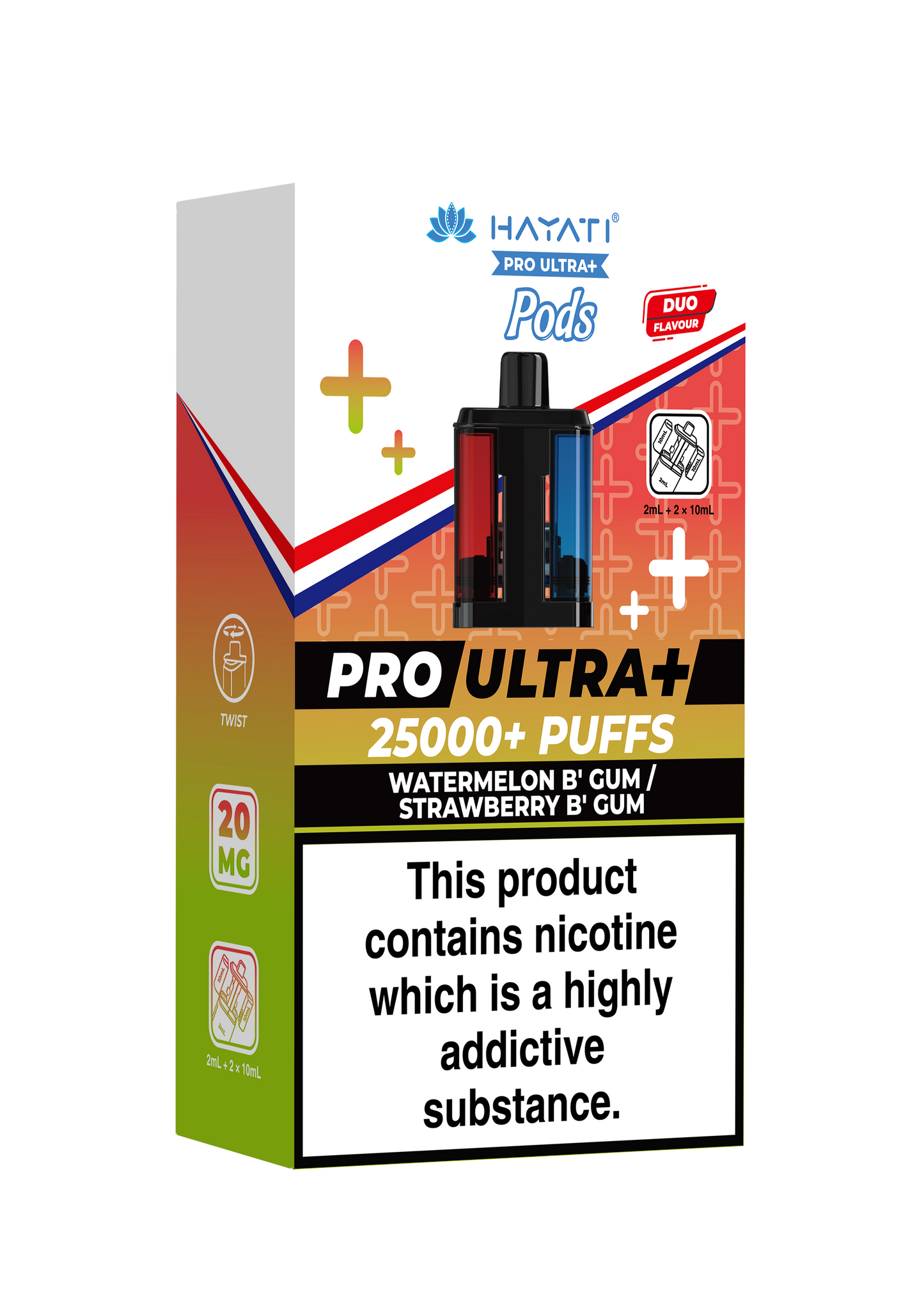 HAYATI PRO ULTRA PLUS PODS WATERMELON B'GUM / STRAWBERRY B'GUM 25000 Puffs