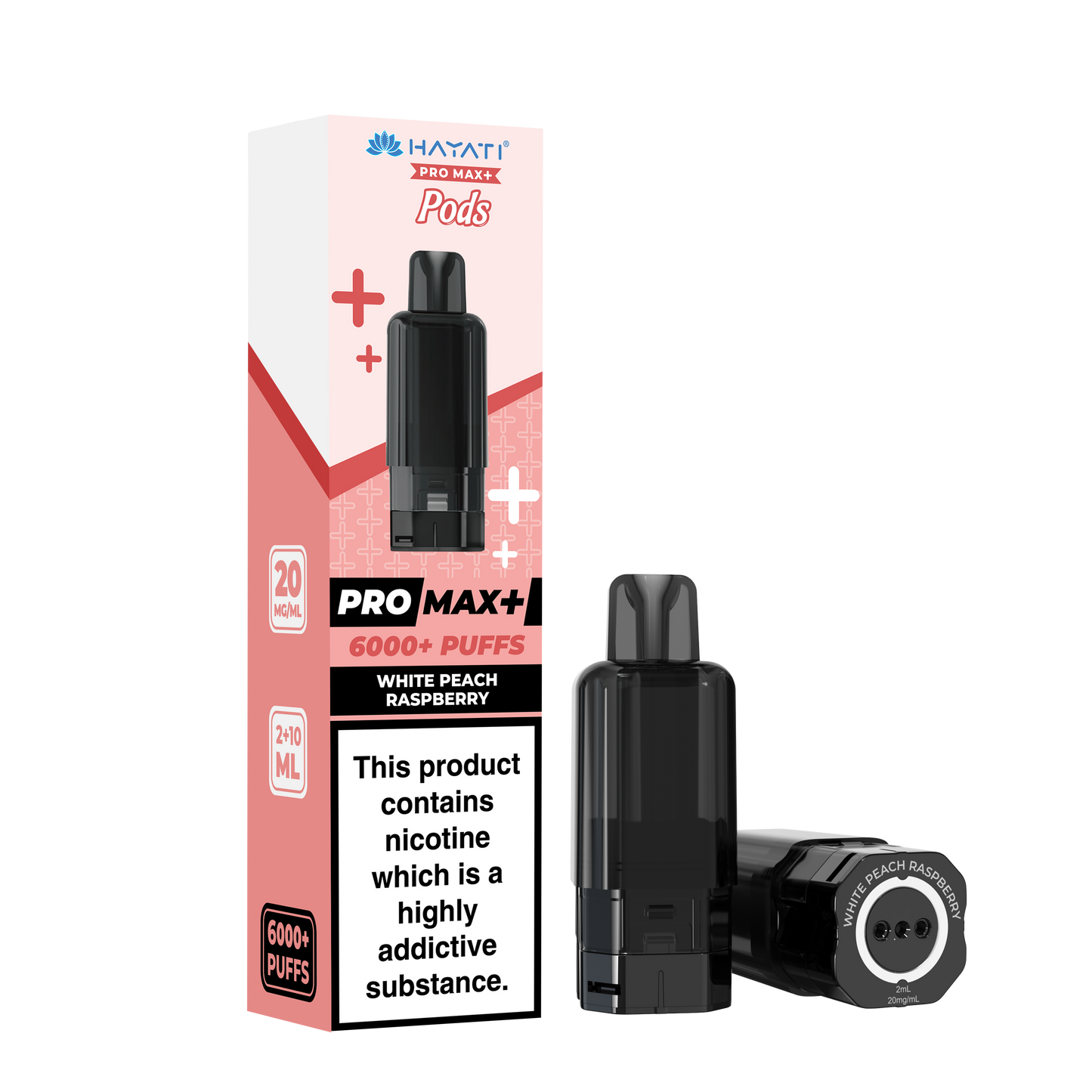 HAYATI PRO MAX+ POD WHITE PEACH RASPBERRY Refill Replacement Pod